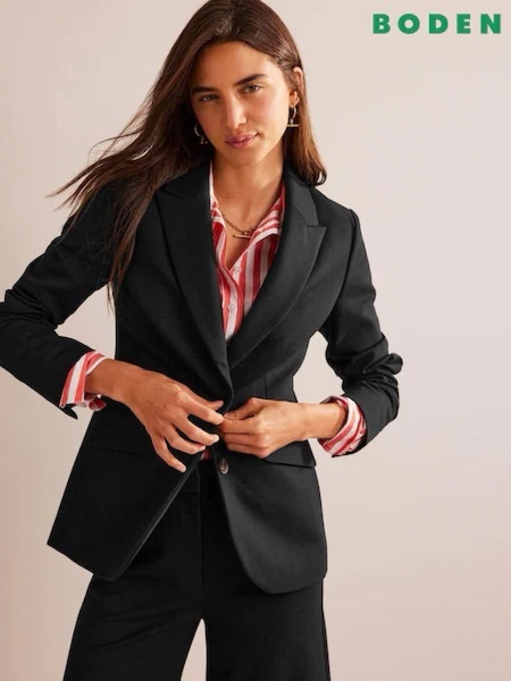 Boden Semi Fitted Jersey Blazer